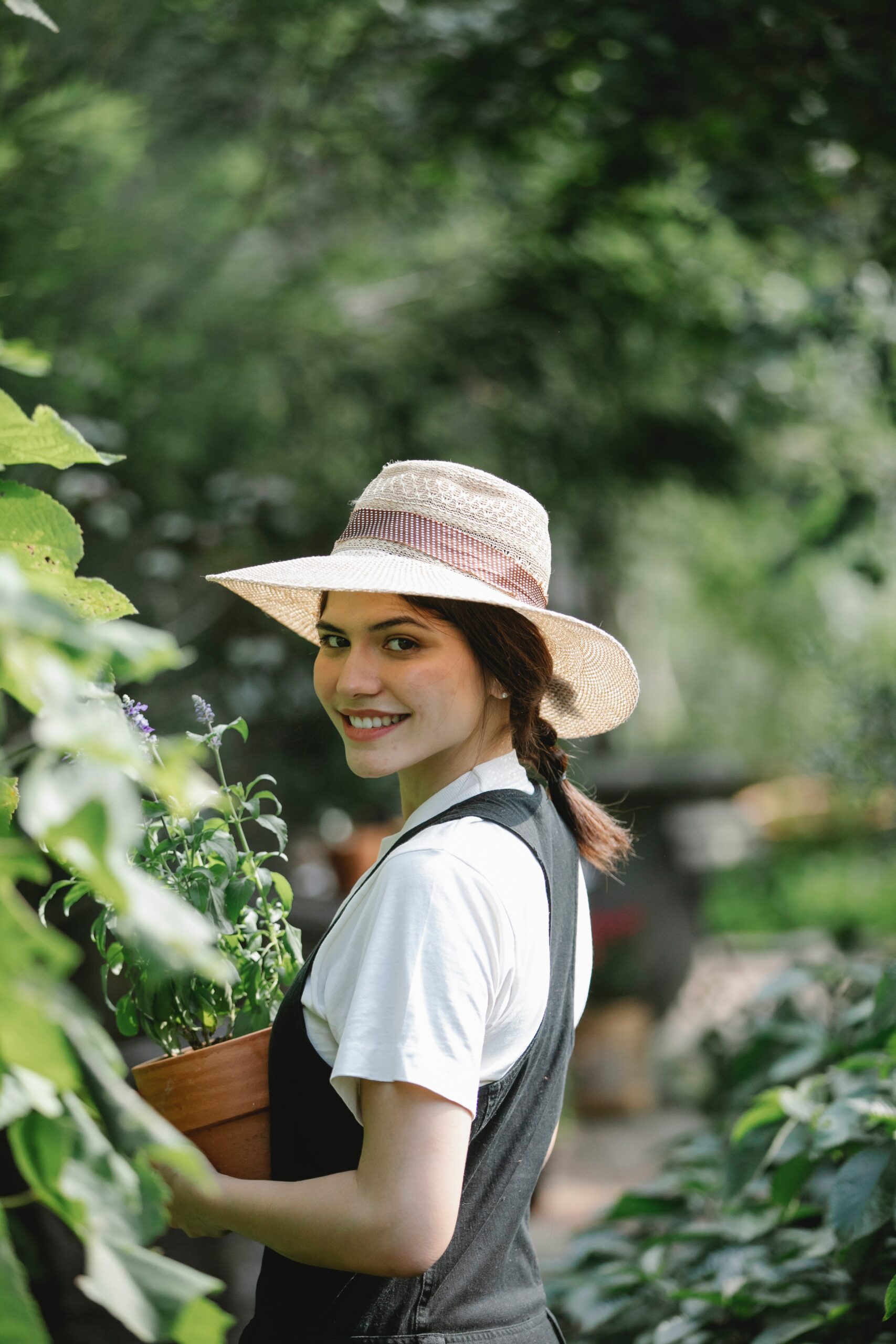 Girl in garden